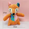 Brinquedos de Pelúcia Mastigáveis para Pets (3 Estilos Adoráveis: Elefante Azul/Raposa Laranja/Filhote Listrado)