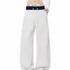 Pantalones para hombre de corte inclinado estilo americano con perneras curvas, que ofrecen un look relajado y casual, adecuados para deportes y uso diario, con un diseño de pierna recta holgada y un estilo de pantalón largo casual versátil