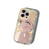 Garota Linda Tímida Adequada para Iphone17Promax Case de Telefone Espelho Creme Óleo 16 Novo 15 Desenho Animado 14 Peças
