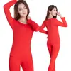 Pijama para Niñas Otoño Polar Delgado Color Sólido Cuello Redondo Capa Base Conjunto de Ropa de Otoño Tallas Grandes Ropa de Casa Pijama Cálido