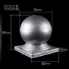 Cabeça de bola de ferro forjado Tampa de tubo Tampa de tubo Guarda-corpo de aço zincado Tampa de tubo quadrado Tampa de cobertura Acessórios de bola redonda Cabeça de coluna decorativa Corrimão de ferro forjado