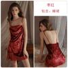 Camisón de terciopelo Guiruo con cuello sexy y costuras de encaje de doble capa para mujer, traje de casa 4772