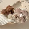 Pinza de Agarre de Peluche Suave y Bonita de Invierno 2024 Oso con Diamantes Brillantes Grandes Pinza de Agarre para la Parte Posterior de la Cabeza Pinza Tiburón para el Cabello