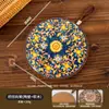 Posavasos Creativos, Esterillas Anti-quemaduras para Cazuelas Resistentes a Altas Temperaturas, Esterillas para Ollas de Esmalte, Posavasos Antideslizantes de Cerámica Estilo Chino Nuevo para Mesa de Comedor