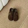 Zapatos Birkenstock Retro con Aumento de Altura Interior para Mujer 2026 Nuevo Estilo Suela Gruesa Zapatos Casuales de Una Pieza Completamente Cerrados Slip-on Zapatos Birkenstock Perezosos