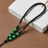 Cuerda de Asa Tejida a Mano, Correa de Tirachinas de Jade, Adorno de Mano, Cuerda para Colgar en Coche de Bodhi, Mayoreo