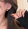 Brincos de Natal Femininos Anchor Vinho, Brincos Exagerados de Nicho de Luxo Leve de Alta Qualidade para Outono e Inverno, Item Quente da Moda Transfronteiriço