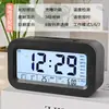 Relógio Despertador Eletrônico Criativo de Três Grupos Recarregável Multifuncional Tela Grande Calendário Perpétuo Luminoso Inteligente
