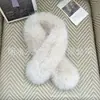 Cachecol de Imitação de Pele de Raposa Estilo Coreano Popular Transfronteiriço, Pele de Coelho Rex, Cachecol de Pelo Versátil Quente e Fashion para o Inverno, Pele de Raposa