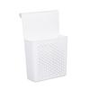 Cesta de almacenamiento de pared colgante para puerta al por mayor de fábrica, cesta de almacenamiento hueca de plástico PP gris, cesta de almacenamiento para artículos diversos de baño