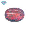 Anillo de piedra desnuda de ópalo sintético en forma de huevo de Huagang Gem con cara de ópalo artificial, fondo plano ovalado n.° 13-2