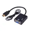 Cabo adaptador HDMI para VGA macho, adaptador para TV, monitor de computador, decodificador, conversão estável