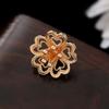 Estilo antiguo Zhongxing joyería diy capullo de flor corazón de flor soporte de flor pieza de flor de cobre puro accesorio para tocado pasador corona de pelo material