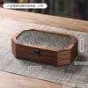 Caja de Almacenamiento con Cubierta de Vidrio de Flor de Begonia de Madera Joyería Aretes Pulsera Joyería Acabado Transparente a Prueba de Polvo Exhibidor Caja de Joyería