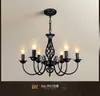 Lustre retrô americano lâmpada de vela criativa estilo retrô simples europeu loja de lâmpadas antigas lâmpada de quarto estilo industrial de ferro