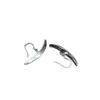 Nuevos Pendientes de Gancho para Oreja Pequeños de Barco Plateados Cepillados Estilo Chino Retro Simples Pendientes con Sensación de Alta Gama Lujo Ligero Pequeños Exquisitos Adornos para Orejas