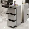 Carrinho de Ferramentas para Salão de Beleza Armário de Armazenamento Móvel com Gavetas Gabinete de Ferramentas para Barbearia Cabeleireiro Aço Inoxidável