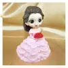 Ornamento para Assar Bolo de Aniversário Infantil Plástico Leve Branco Vestido de Noiva Sino Boneca Princesa Decoração de Bolo