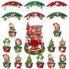Decoraciones para Fiesta de Navidad Camión de Navidad Borde de Cupcake Tamaño Tarjeta Suministros Decoraciones para Fiesta Festiva