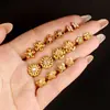 Suministro directo transfronterizo de pendientes de acero inoxidable florales de color dorado con incrustaciones de circonita, accesorios de oreja versátiles simples y elegantes para mujer