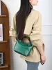 Bolso de Hombro Único de Cuero de Grano Superior Texturizado para Mujer, Bolso Cesta de Viaje Elegante y Compacto Hecho de Cuero Genuino