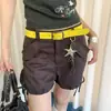 Cinturón Amarillo Dopamina Y2K para Mujer, Cinturón de Estilo Dulce y Fresco de Alta Gama con Shorts de Mezclilla, Accesorio Decorativo para el Trabajo