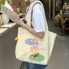 Bolsa de Tela Nueva de Dibujos Animados Japoneses para Comercio Exterior Transfronterizo con Cierre de Cordón Gran Capacidad Bolsa de Compras Casual Simple para Viajeros Bolso de Hombro