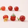 Acessórios Pingente de Ágata Vermelha Natural Pêssego Caqui Joias de Frutas Pequenas Contas Soltas Material DIY Acessórios para Pulseira Atacado