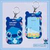 Funda para tarjeta de ola de dibujos animados, puntada ins, funda para tarjeta de acceso de autobús/metro, con cordón largo, halter, certificado de jardín de infancia