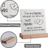 Adornos de Madera para Escritorio Estilo Americano, Artesanías con Patrones Personalizados, Pequeñas Decoraciones de Escritorio para Interiores