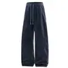 Pantalones casuales de pana lavada estilo retro americano para hombre, nuevo estilo de otoño, pantalones holgados de pierna recta ancha