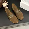 Zapatos Casuales Retro Plantilla Nueva Estilo Coreano Mocasines Otoño 2026 Zapatos de Vestir Zapatos para Conducir Zapatos de Mujer Hebilla Versátil