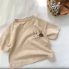 Ropa Nueva de Verano para Niños y Bebés, Estilo Japonés de Moda, Nueva Simple Estampado de Conejo de Dibujos Animados de Manga Corta, en Stock, Mono Dropshipping