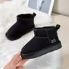 Botas de Nieve de Invierno para Niños 2026, Zapatos de Algodón Bajos sin Cordones para Niños y Niñas, Zapatos Cálidos Engrosados para Niños Mayores