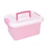 Caja de Almacenamiento de Plástico Caja de Almacenamiento para Juguetes Armario del Hogar con Tapa Caja para Bloques de Construcción Calcetines Caja para Cápsulas de Lavandería