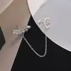Pendientes de Zircona con Forma de Gota de Agua para Chica Dulce, Pendientes Integrados tipo Ear Cuff para Mujer, Accesorios para Orejas de Gama Alta, Tendencia Niche de Instagram para Mujeres