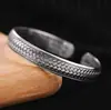 Pulsera Abierta de Metal Ojo de Gato para Mujer, Venta Directa de Fábrica, En Stock, Joyería Sólida de Gama Alta, Soporta Dropshipping