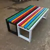 Bancos de Madera Anticorrosión para Parques, Áreas de Descanso y Espacios Comunitarios; Bancos Largos de Madera Maciza; Muebles de Exterior; Diseño Moderno y Sencillo