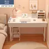 Mesa de Computador, Mesa de Escritório Doméstica, Mesa de Escrita para Estudante, Mesa Branca Simples para Casa Alugada, Mesa de Maquiagem para Quarto de Menina