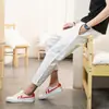 Pantalones de Lino para Hombre de Primavera y Verano, Pantalones Deportivos, Pantalones Harem, Pantalones Cropped Ajustados, Pantalones Casuales Cónicos, Pantalones para Hombre con Cintura de Cordón