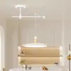 Lámpara Colgante Estilo Crema Espectro Completo Ovni Restaurante Francés Modelo Nuevo 2026 Lámpara Mesa Comedor Minimalista Moderno Retro Luz Móvil