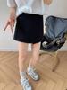 Otoño 2025 Nuevo Traje Adelgazante de Cintura Alta Falda Irregular Pantalones Cortos Antideslizantes Falda con Abertura en el Brazo