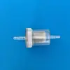 Filtro de malla de acero inoxidable con carcasa transparente de boca estrecha, desmontable y lavable, para agua agrícola, gasolina, con conector de púas de 4.5 mm