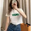 Camiseta de Manga Corta de Algodón Puro para Mujer, Nueva Moda de Verano, Camisa Blanca de Cuello Redondo, Top Corto Ajustado que Expone el Ombligo, 100% Algodón