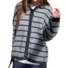 Suéter Femenino Doméstico 2025 Otoño/Invierno Gama Alta Celebridad de Internet Nueva Moda Rayado Suéter Fair Isle de Taobao para Mujer