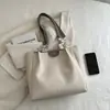 Bolso de Mano Simple Suave Textive para Mujer 2024 Verano Nuevo Bolso de Hombro para el Trabajo y el Viaje Bolso Tote de Moda