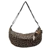 Bolsa Grande para Empanadas, Nueva Bolso Cruzado Casual, Bolso Ligero de Lona para Viajes Diarios, Estilo Perezoso Bolsa con Estampado de Leopardo Japonés y Coreano, Hecho a Medida