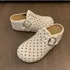 Venta Caliente Hebilla Retro Birkenstock 2026 Otoño Punta Cerrada Medias Zapatillas Mujer Suela Suave Multicolores Persona Perezosa Versátil para Exteriores Mules
