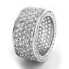 Estación Independiente Ebay Nuevo Anillo de Ancho Anillo de Cobre Incrustado con Circonita Cruzado Comercio Electrónico Transfronterizo Anillo Ancho para Hombres y Mujeres al por Mayor