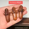 Accesorio Creativo DIY Hecho de Madera de Azufaifo Golpeada por un Rayo con un Amuleto de Buena Salud, Adecuado para Pulseras, Espaciadores de Cuentas, Cordones Trenzados y Colgantes